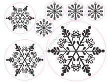 Load image into Gallery viewer, Snowflakes Window Holiday Static Cling Decal