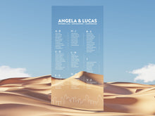 Load image into Gallery viewer, NEW Skyline Wedding Seating Chart Mirror Cling