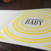 Load image into Gallery viewer, Letterpress Card: Congrats, it's a Baby! cards
