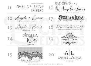 Sample Wedding Mirror Seating Chart Decal