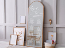 Load image into Gallery viewer, Arch &amp; Flourish Seating Chart Mirror Cling
