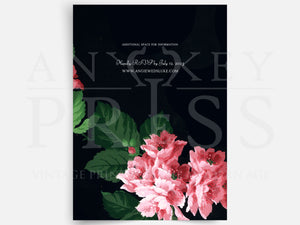 Invitation: 1920s Painted Florals