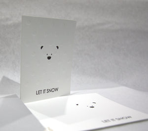 Letterpress Card: Polar Bear in Snow