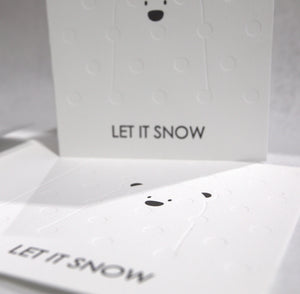 Letterpress Card: Polar Bear in Snow
