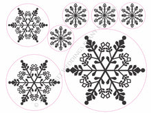 Load image into Gallery viewer, NEW! Snowflakes Window Holiday Static Cling Decal
