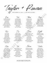 Load image into Gallery viewer, NEW Felt Tip Wedding Seating Chart Mirror Cling
