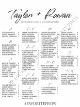 Load image into Gallery viewer, NEW Felt Tip Wedding Seating Chart Mirror Cling
