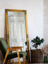 Load image into Gallery viewer, NEW Harvest Wedding Seating Chart Mirror Cling
