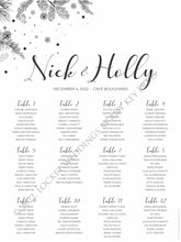 Load image into Gallery viewer, It&#39;s BACK! Nick &amp; Holly Wedding Seating Chart Mirror Cling
