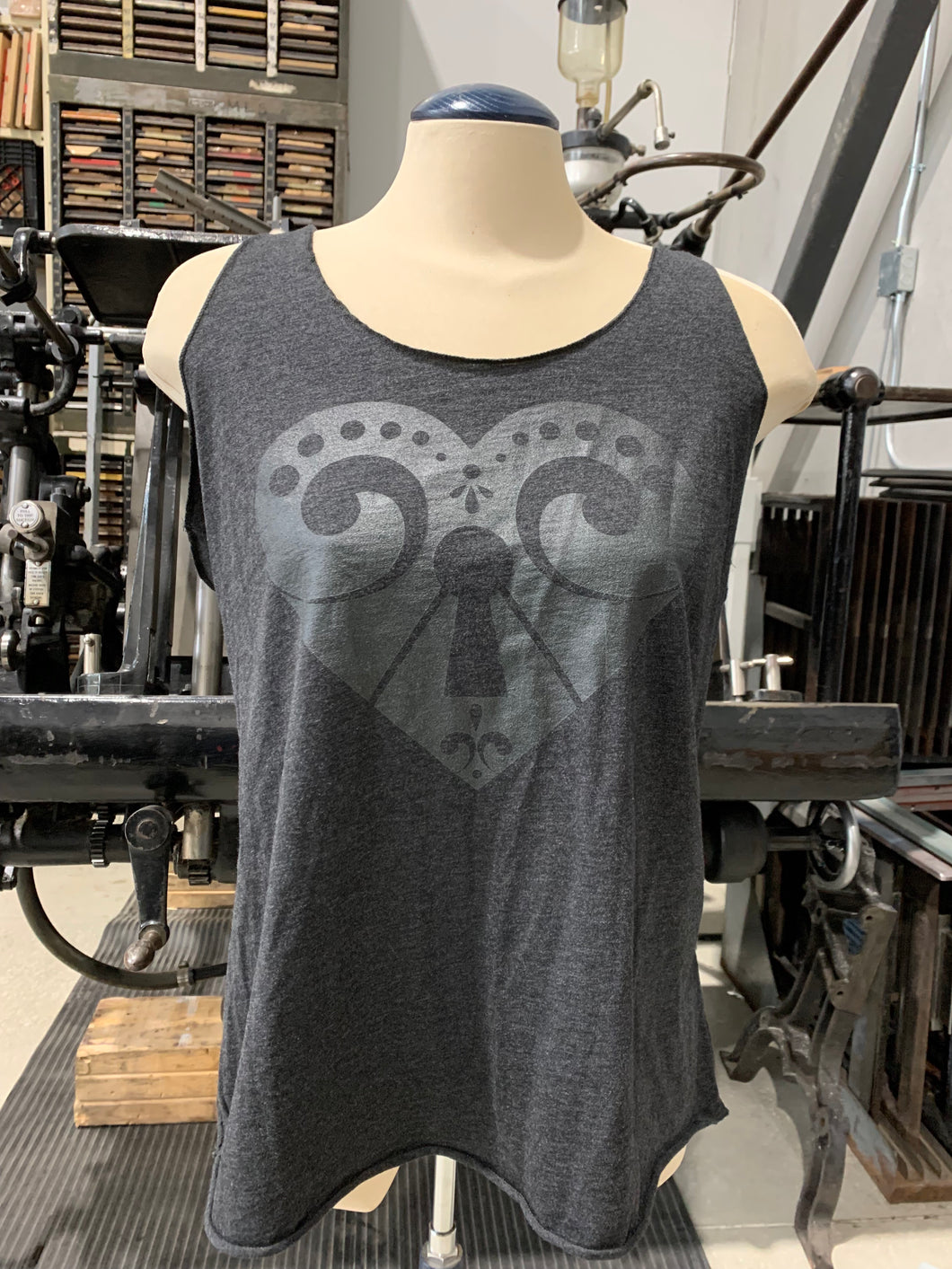 Racerback Tank: Locket Heart <3