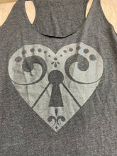 Load image into Gallery viewer, Racerback Tank: Locket Heart &lt;3
