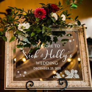 Unplugged Wedding Ceremony Mirror Cling