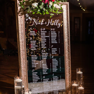 Wedding Seating Chart Mirror Cling