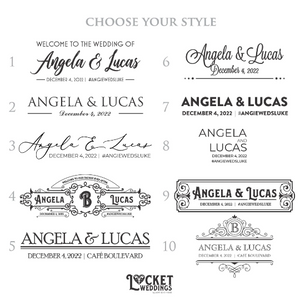 Unplugged Wedding Ceremony Mirror Cling