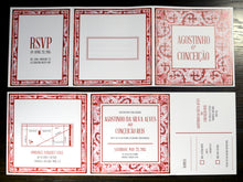 Load image into Gallery viewer, Invitation: Portuguese Azulejo Tile Wedding Invitation
