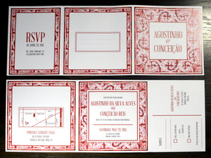 Invitation: Portuguese Azulejo Tile Wedding Invitation