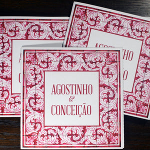 Invitation: Portuguese Azulejo Tile Wedding Invitation