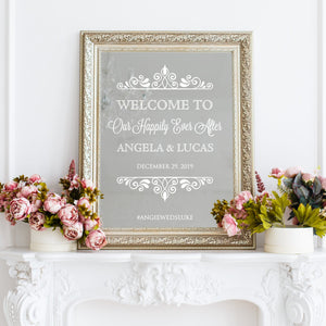 Wedding Welcome Mirror Cling