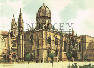 Vintage Postcard Reproduction - Jeronimos Monastery, Lisbon, Portugal