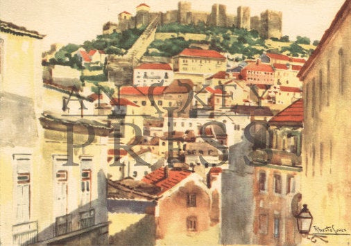 Vintage Postcard Reproduction - Castelo S. Jorge, Lisbon, Portugal