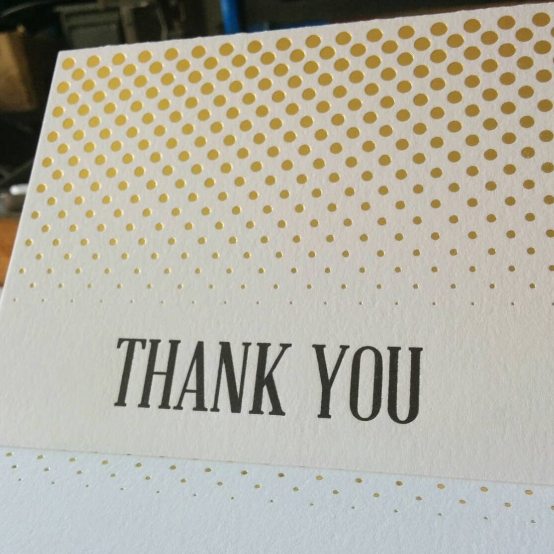 Letterpress Card: Thank You – Any Key Press