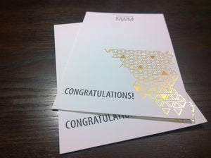 Letterpress Card: Congratulations!