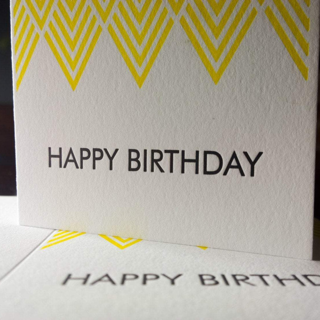 Letterpress Card: Happy Birthday