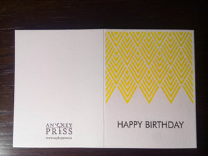 Letterpress Card: Happy Birthday
