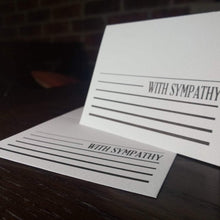 Load image into Gallery viewer, Letterpress Cards: With Sympathy
