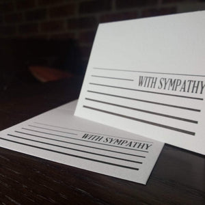 Letterpress Cards: With Sympathy