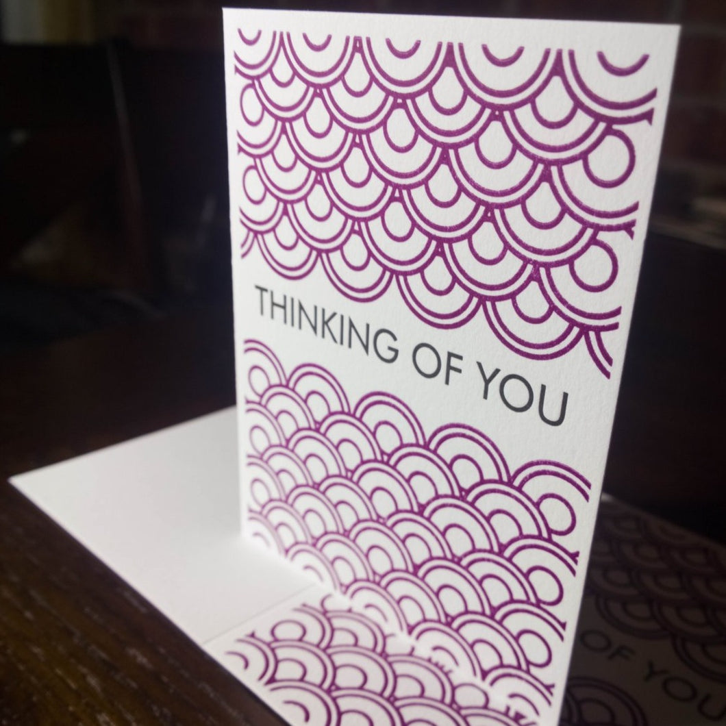 Letterpress Card: Thinking of You
