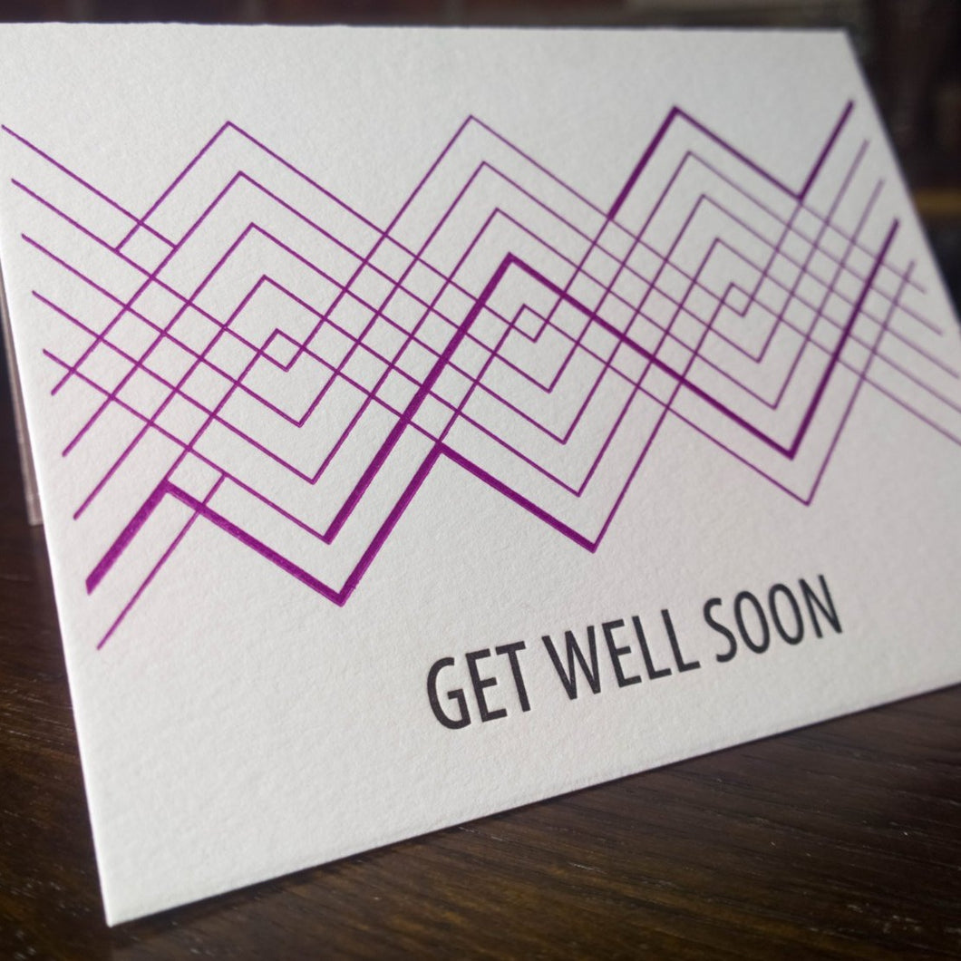 Letterpress Get Well card