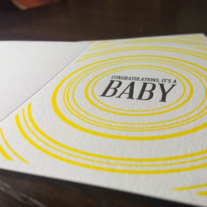 Letterpress Card: Congrats, it's a Baby! cards