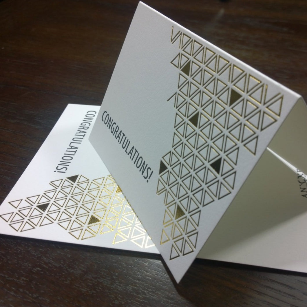 Letterpress Card: Congratulations!